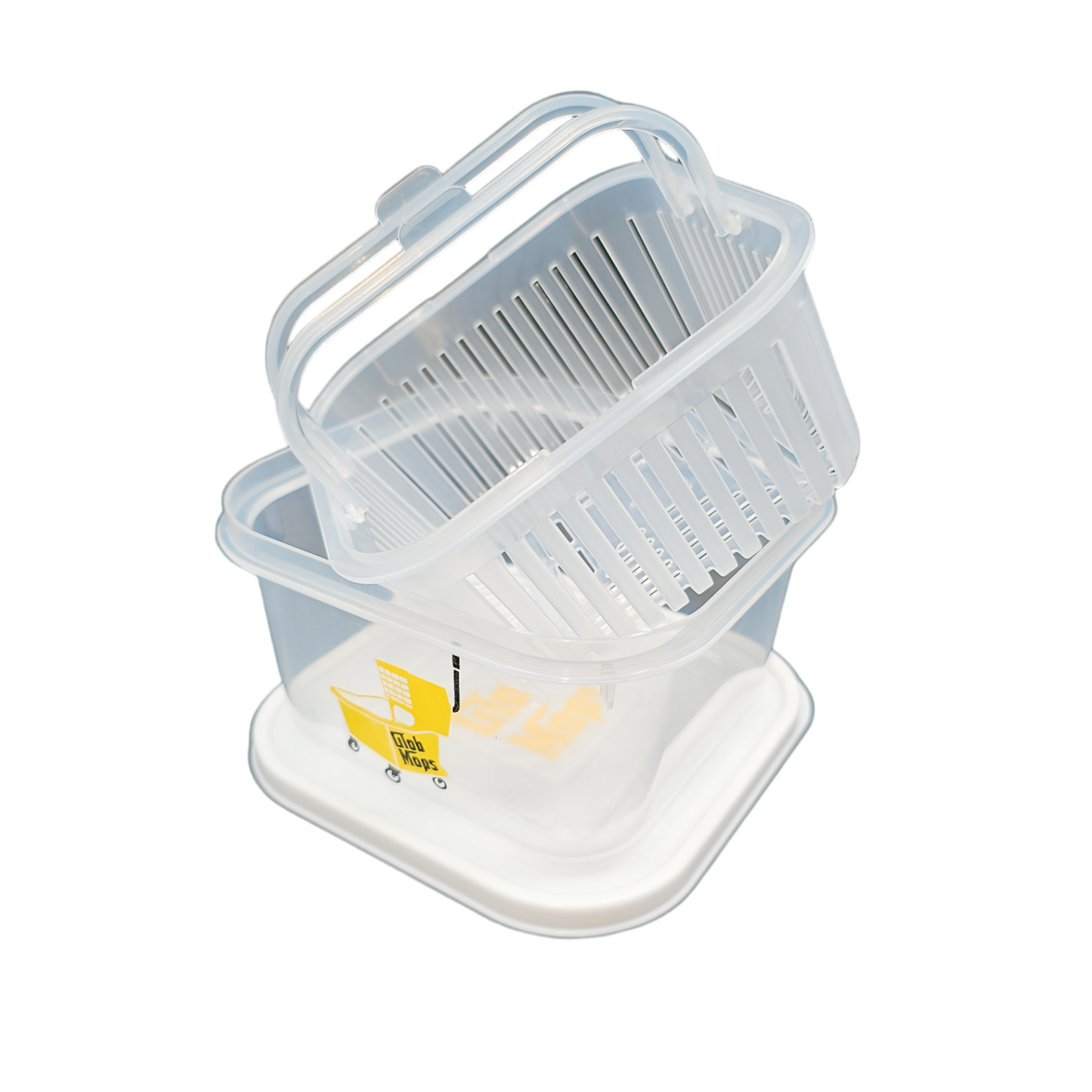 Square ISO mop bucket with double handle